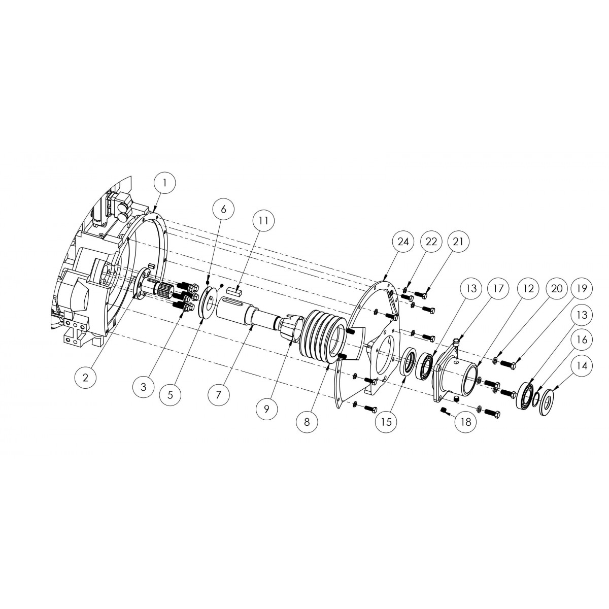 CC-110D-DC Aux. Drive Assembly Parts